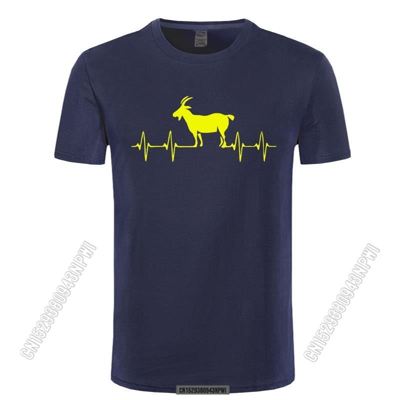 2022 Goat Heartbeat T Shirt Goat Lover Country Chicken Goat Tee Summer Classic Crew Neck Tshirts For Unisex Pure Cotton