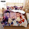 Genshin Impact Анимация Мультфильм Мягкий И Удобный Одеяло Постельные Комплекты Постельные Комплекты Роскошный Пододеяльник Настраиваемый