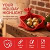 Solid-colored Christmas Decorative Storage Tray Wrinkled 3D Printed Tray  Xmas Party