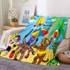 Custom Name The Wiggles Theme Printed Blanket - Perfect for Couch, Bed, Travel & Outdoor Use | Machine Washable, Cozy & Durable.