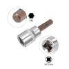 uxcell H6 hex drive socket bit hex nut bit socket hex shank adapter 9.5mm square drive CR-V S2 steel 48mm length