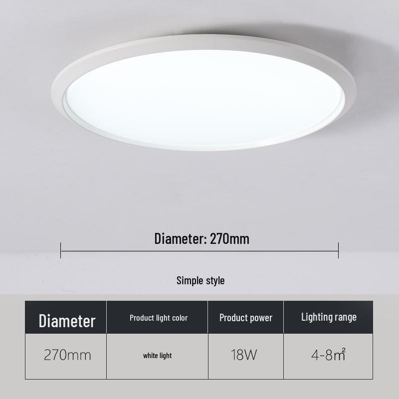 Ультратонкий водонепроницаемый светодиодный потолочный светильник для ванной комнаты, балкона, спальни, кухни и коридора.