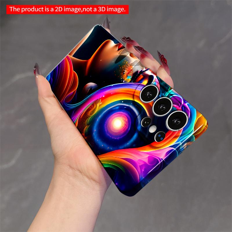 2DFlat Samsung phone case Cosmic Rainbow Woman Art Phone Case Applicable to Galaxy S23 S24 S25ULTRA S26 A12 A14 A15 A16 A54 A55