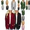 Warm And Chunky Knit Women Cardigan Sleeve Casual Sweater Outwear