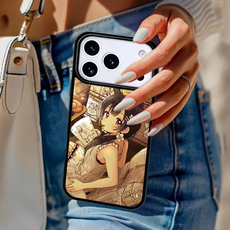 Мягкий чехол для телефона с аниме-девушкой-кошкой Для iPhone 17 Air 14 15 13 12 Max Чехол Для Apple 14 15 16 16e 11 Pro Max Plus Coque