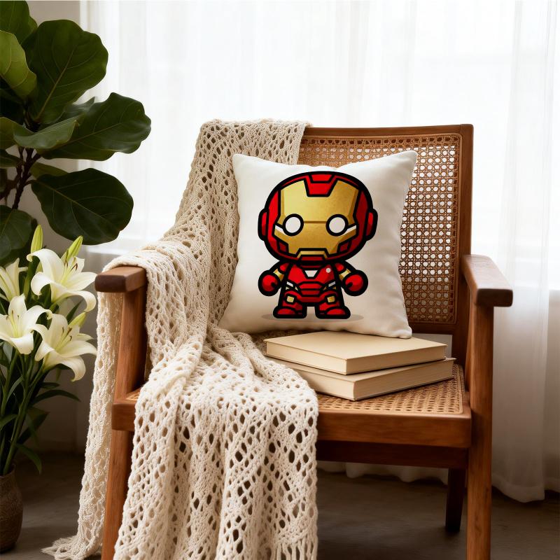 Iron Man Throw Pillow Cushion Accent Pillow Includes Pillow Core 18X18 Inch For Sofa Bedroom