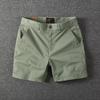Men's Casual Cotton Shorts Summer Solid Color Slim Fit Loose Fit Thin Three-quarter Length Pants European American Workwear