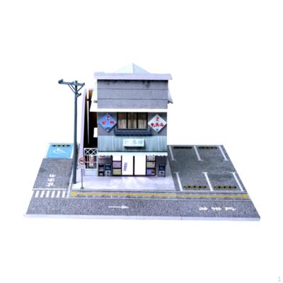 1/64 Сценическая диорама Парковка 1:Миниатюрная сцена масштаба 1/64 с подсветкой, фон для демонстрации модели автомобиля