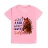 Just A Girl Who Loves Horses Print Kids Tshirt Toddler Short Sleeve Shirt Girls Cute Clothes Children Kid Gift Child Summer Tee
