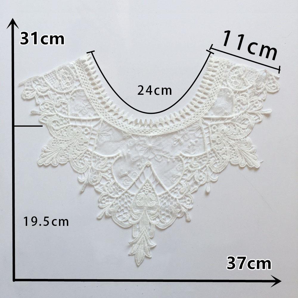 White I Milk Silk Embroidery Hollow Collar Sewing Lace Diy Decoration With Clothing Accessories Collar Accessories
