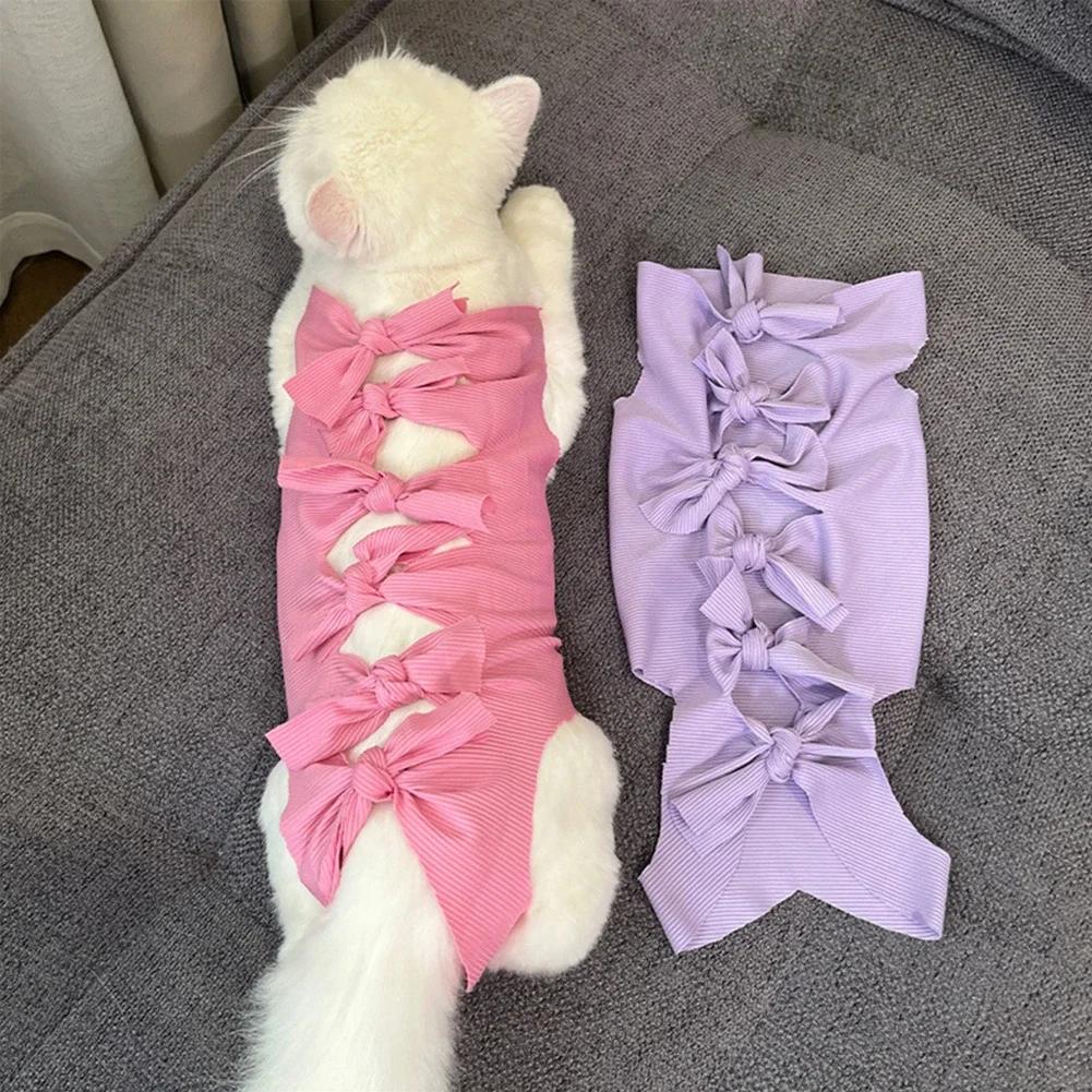 Breathable Cats Anti-licking Sterilization Clothes Pet Recovery Suit for Small Cat Weaning Kitten Anti-scratch Body Strap Vest