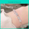 Elegant Wisteria Zircon Bracelet For Women Delicate And Luxurious Design Floral