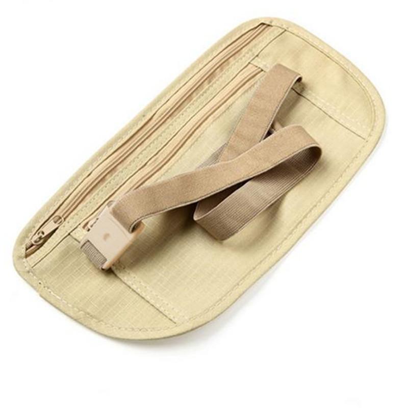New 1PC Invisible Casual Bag For Men Women Waist Pouch For Passport Money Belt Bag Hidden Security Wallet Travel Waist Packs