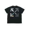 Off-White Черные мужские топы с короткими рукавами и рисунком Караваджо OMAA038E20JER0051010