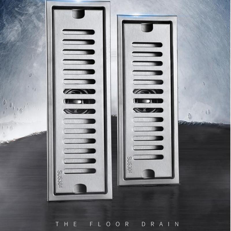 Shower drain 304 stainless steel shower floor drain long Linear drainage drain for hotel bathroom kitchen floor