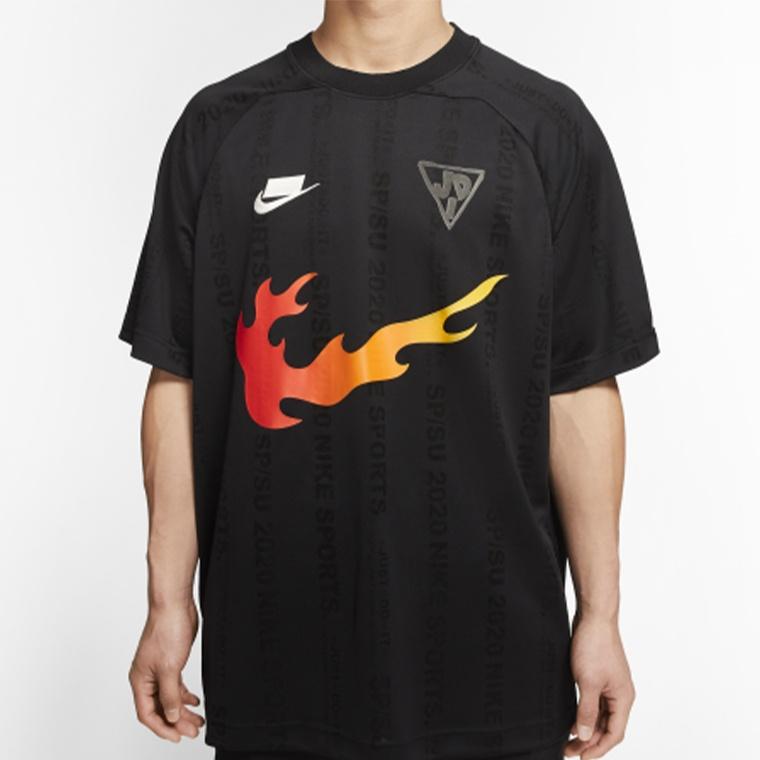 Nike Sportswear NSW Flame Logo Printing Jersey Black Men's CJ5197-010