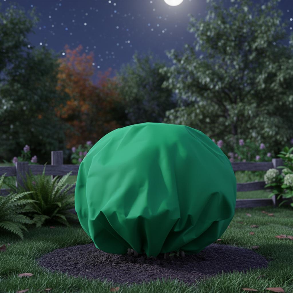 Round Non Woven Fabric Plant Frost Cover With Drawstring For Winter Garden Tree Protections Anti Freeze And Anti Frost