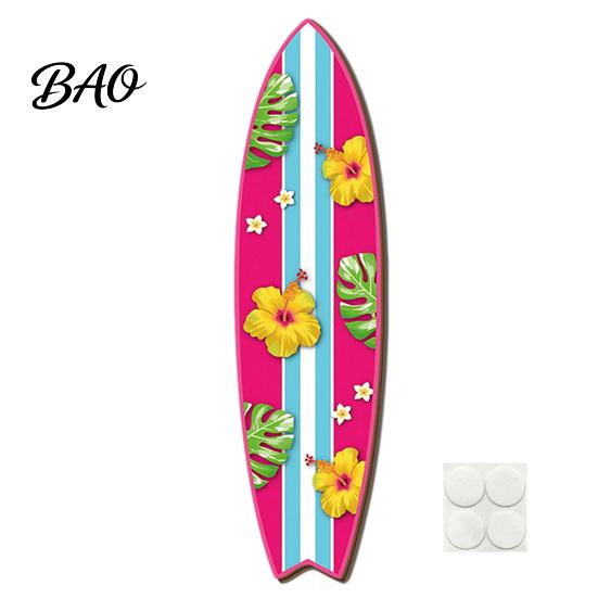 Outdoor Waterproof Sign Hawaiian Surfboard Wall Art, Wooden Tropical Beach Decor Sign, Summer Aloha Theme Hanging Plaque High-density Wood Board