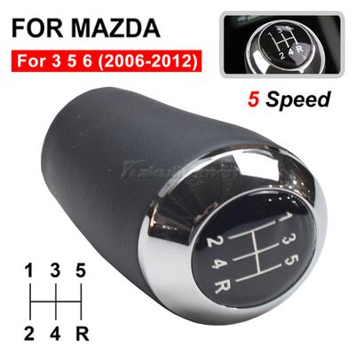 Кожаная 5/6-скоростная ручка переключения передач для MAZDA 3 BK BL 5 CR CW 6 II GH CX-7 ER MX-5 NC III 23 MT Кожаный рычаг переключения передач Headball