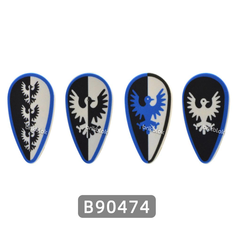 MOC Classic Castle Printed Building Block Toy Kite Shields Flag Mat European Medieval Age Castle Series for Figures