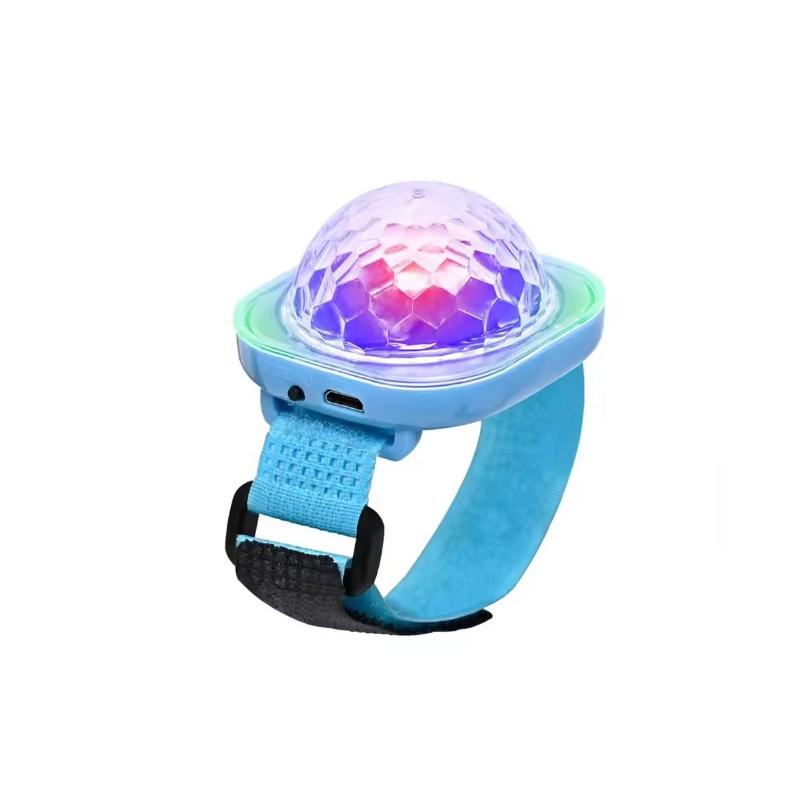 RGB Носимый Диско Сценический Свет USB Звуковое Управление Светодиодный Наручный Свет с Цветным Миганием для Детской Вечеринки KTV Бара Домашнего Декора