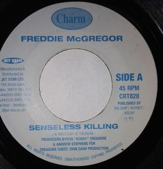 7-дюймовая пластинка FREDDIE MCGREGOR Senseless Killing CRT828 Charm 1999 UK Регги Ска Даб Б/у