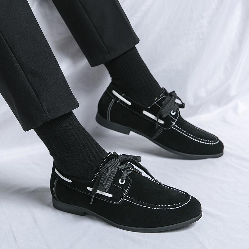 Дропшиппинг Модные туфли в британском стиле Мужские черные туфли-лодочки Мужские деловые туфли Мужские мокасины Яппи Летние большие размеры 48