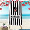 Name Custom Besiktas Print Beach Towel, Large Soft Quick Dry Towel for Beach Camping Swimming