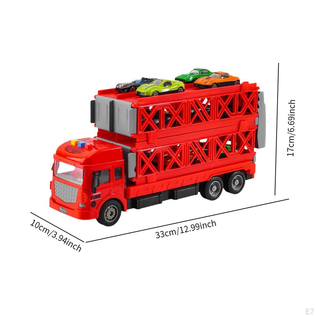 Cars Storage and Transporter Toy Truck Hauler Launch Vehicles Play Set,with Cars,Transport