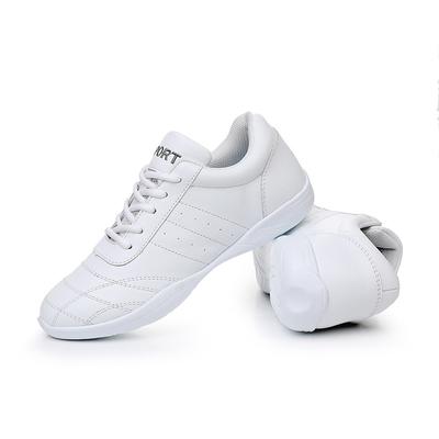 Спортивная обувь для черлидинга, тренировочная обувь для соревнований, танцевальная обувь для взрослых, мягкая подошва, белая обувь для аэробики, женская обувь для танцев