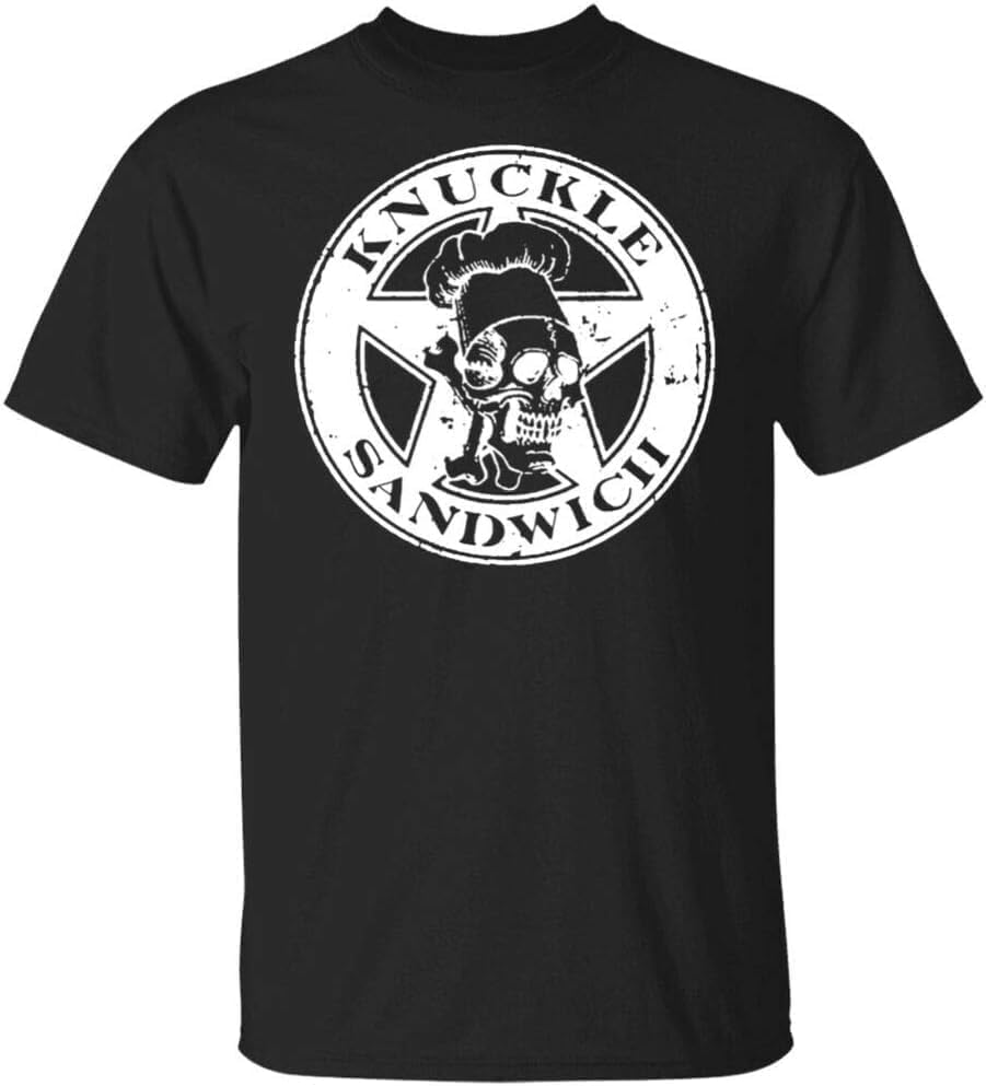 LANGMAN Knuckle Sandwich T Shirt Funny Trending Fist T-Shirt Funny Vintage Gift for Men Black