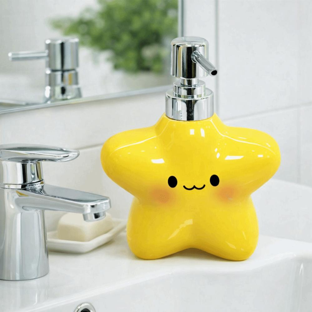 400ML Ceramic Soap Dispenser Cute Hand Sanitizer Bottle Foaming Soap Dispenser  Bathroom Use