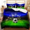 Kids Football Duvet Cover Set For Boys Girls Bedroom Decor Sports Balls Bedding Set Full Size Microfiber Soccer Comforter Cover