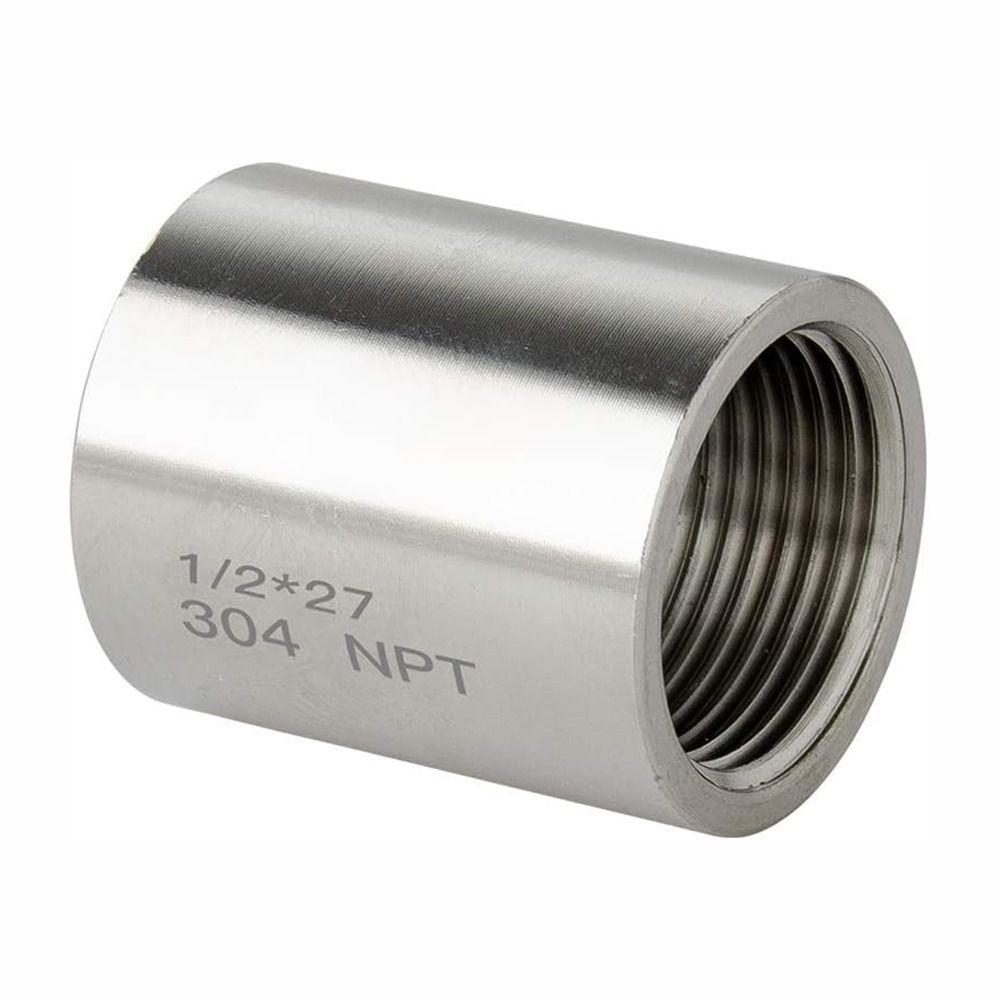 Silver Pipe Coupler Connector Stainless Steel Cast Pipe Fitting Pipe Coupling Fitting Plumbing