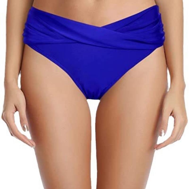 Women Low Waist Ruched Bikini Bottoms Swimsuit Briefs Pants