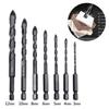 7 PCS Drill Bits Multifunctional Ceramic Wall Glass Punching Hole Working Set