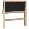 Upholstered Headboard Dark Grey 90 cm Solid Pine Wood