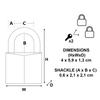 Master Lock Pack of 2 Aluminium Padlocks with Vinyl Cover, Key, 40x59x13 mm