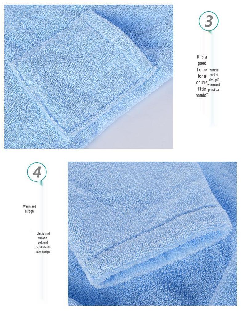 Мультяшный махровый халат с капюшоном из чистого хлопка для детей: Идеально для осенне-зимних купаний, плавания или посещения горячих источников