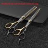 6.5 Inch Pet  Grooming Scissors Kit  Cat Hair Thinning Shear Pet Scissors Set Blackgold  Dog Scissors