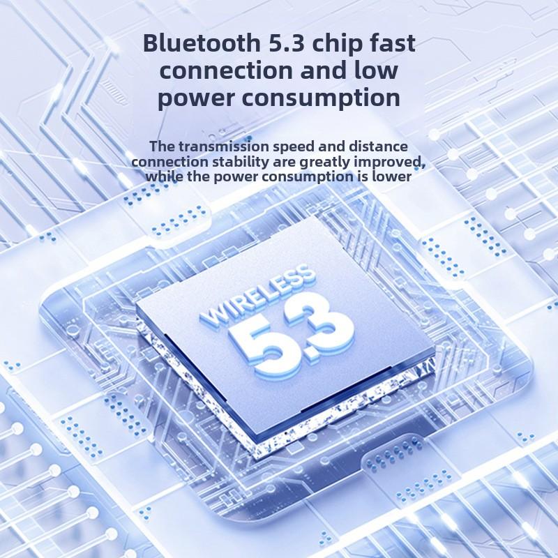 Новая беспроводная Bluetooth-гарнитура с наушниками-вкладышами 5.3 с прозрачным цифровым дисплеем, шумоподавлением и длительным сроком службы батареи