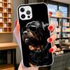 Чехол для телефона с изображением собаки породы ротвейлер Для iPhone 16 17 Air 15 14 Pro Max 16E Чехол для телефона 13 Mini 12 11 7 SE 8 Печатный узор Подходящие чехлы 1