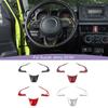 ABS Car Steering Wheel Decorative Stickers Panel for Suzuki Jimny 2019 Up Interior Accessories, Silver, Carbon Fiber Printed