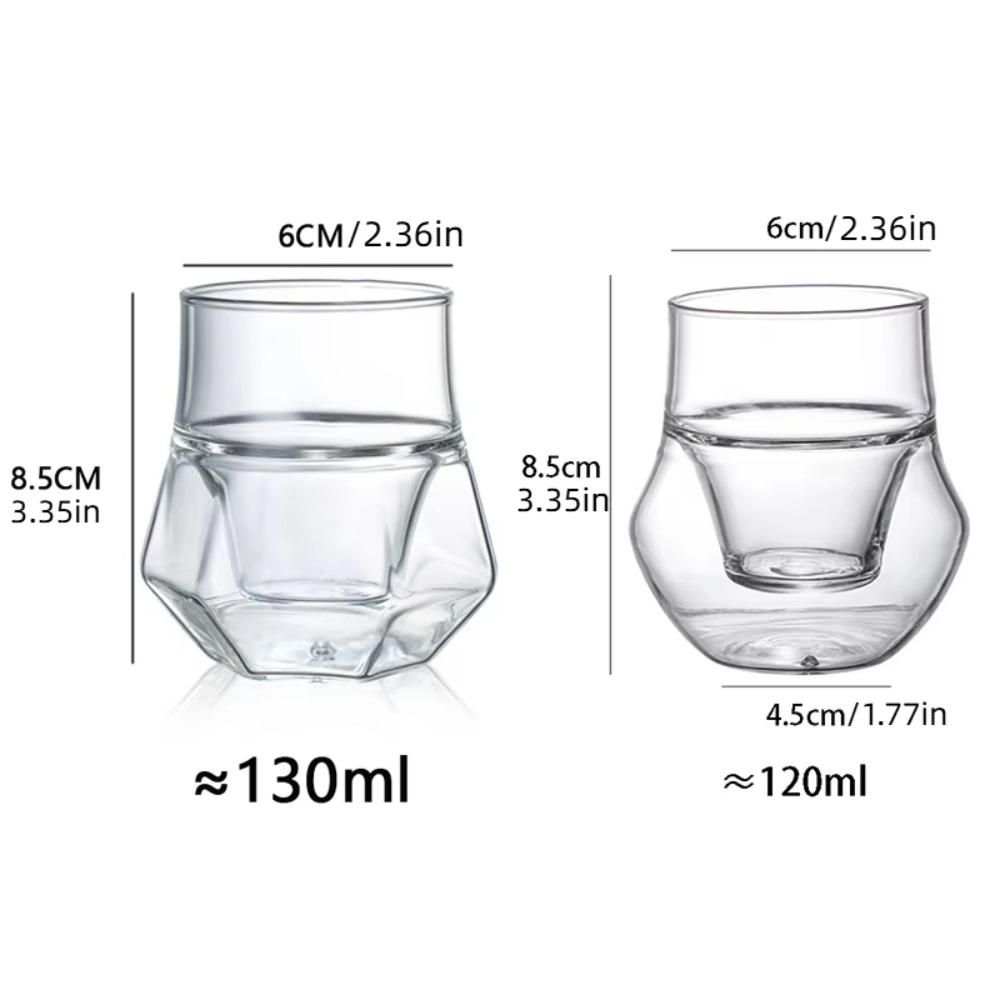 Double Wall Glass Tea Mug 120ml Espresso Coffee Mugs Reusable Coffee Cup  Drinkware