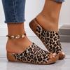 Shoes for Women 2024 Brand Leopard Print Women's Slippers Fashion Round Toe Casual Slippers Women Summer New Wedge Slippers