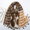 2024 Spring And Autumn Winter New Cotton And Hemp Long Thin Scarf Travel Versatile Sunscreen Warm Shawl For Women