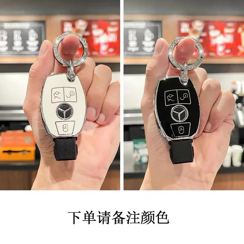 SFX1  Real Carbon Fiber Key Fob Cover Case Shell Protector for Benz AMG E53 GLS63 Sedan CLA35  Coupe GLB35 GLA35 GLA45 SUV 2020-2023