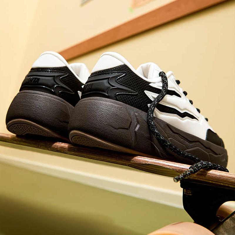 Anta Удобные Простые Прочные Легкие Низкие Кеды Мужские Кроссовки Базовый-Черный Бумажно-Белый Чернильно-Коричневый 112538075-1