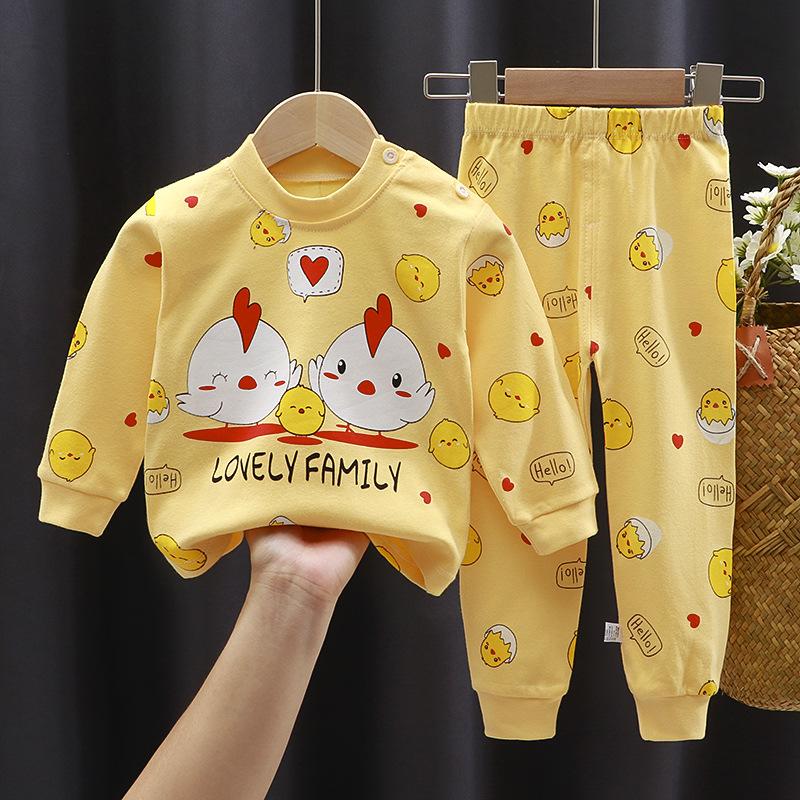 Children's Underwear Set Pure Cotton New Boys' Home Clothes Baby's All Cotton Warm Girls' Autumn Clothes Autumn Pants Children's Clothes