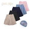 School Girls A-line Dress Summer Girls High Waist Pleated Tennis Skirt Uniform with Inner Shorts